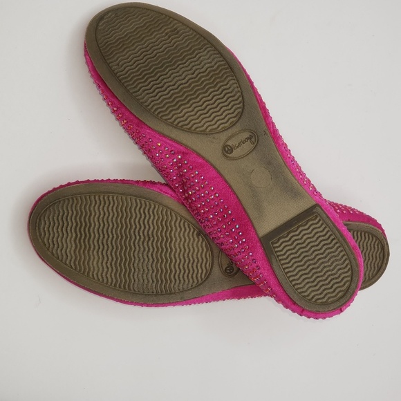 Olsenboye Pink Rhinestone Ballet Flats Size 10 - Picture 4 of 7